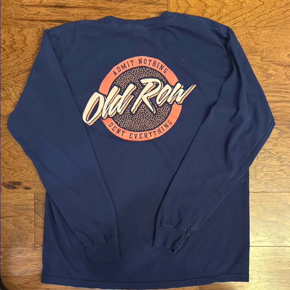 Navy Long Sleeve Tee Auburn Old Row